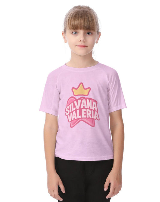 Camiseta de niña coronita Silvana y Valeria rosa